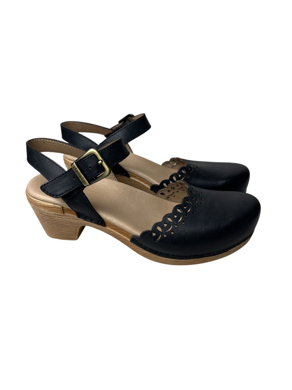Dansko Size 38 (7.5-8) Marta Mary Jane Clog Black Sandal